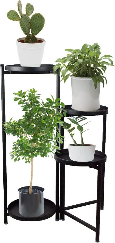 Photo 1 of  4 Tier Tall Plant Stand Shelf Holds 4-Flower Pot for Patio Garden, Living Room and Corner Balcony,Maximum Load 100LBS NEW 