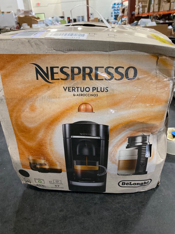 Photo 3 of Nespresso VertuoPlus Deluxe Coffee and Espresso Machine by De'Longhi with Milk Frother, Titan