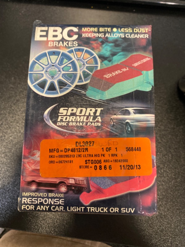 Photo 3 of EBC Brakes DP4812/2R Yellowstuff Street and Track Brake Pad 