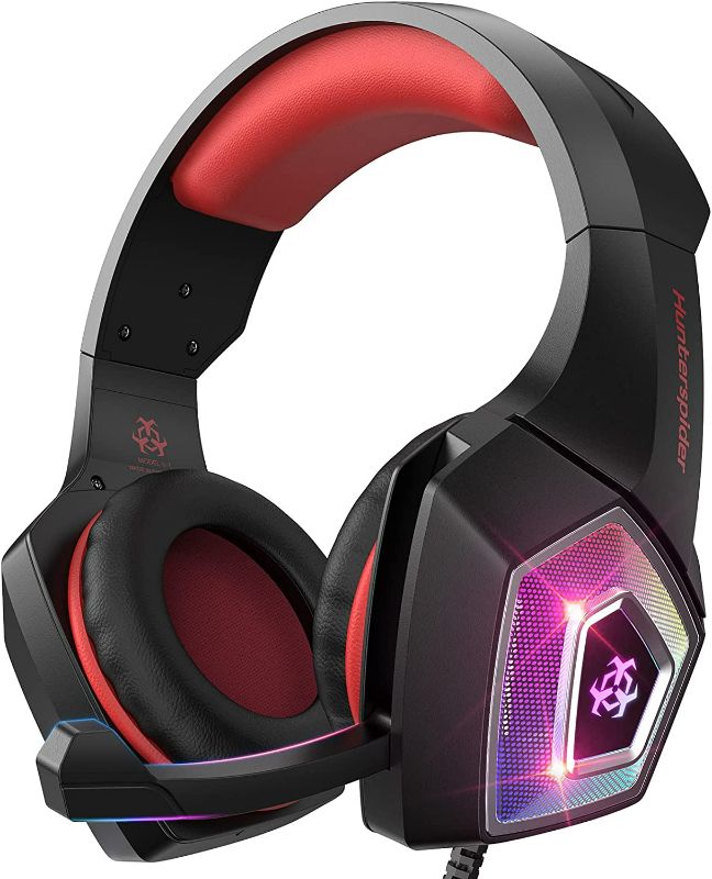 Photo 1 of Hunterspider Gaming Headset, Gaming Headphones with Microphone, Noise Cancelling Stereo  Sound Headset NEW 