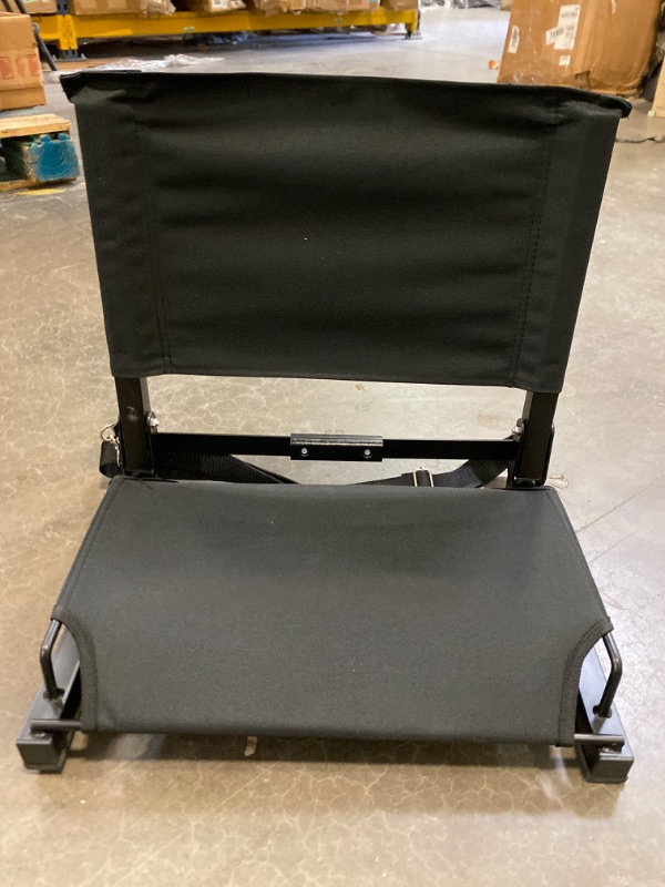 Photo 2 of Ohuhu Stadium Seats, Stadium Chairs for Bleachers with Back Support Bleacher Chairs with Backs Portable Bleachers Seat with Shoulder Straps and Hook for Sports Events Baseball Soccer NEW 
