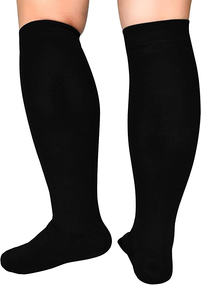 Photo 1 of Extra Wide Calf Compression Socks for Women & Men, Plus Size Compression Socks 20-30 mmHg, Knee High Stockings to Prevent Swelling, Pain
SIZE XXL