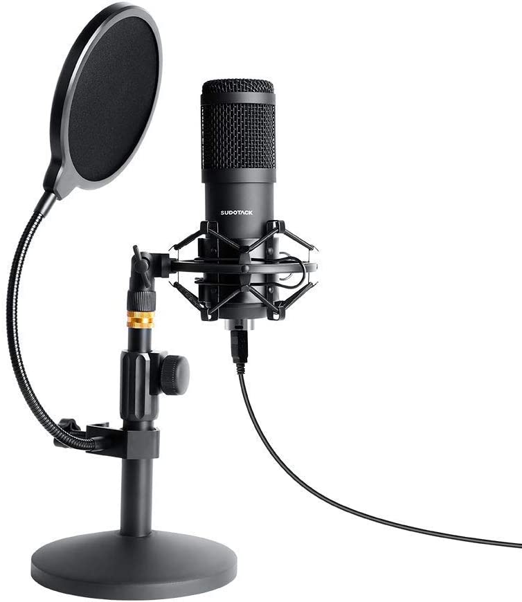 Photo 1 of SUDOTACK USB Streaming Podcast PC Microphone, Professional 192kHz/24bit Studio Cardioid Condenser Mic Kit with Sound Card Shock Mount Pop Filter, for Skype...
