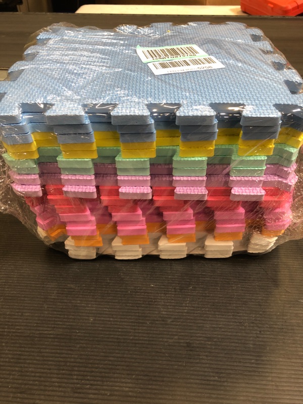 Photo 1 of Foam Mat Floor Tiles, Interlocking Ultimate Comfort EVA Foam Padding by Stalwart – Soft Flooring for Exercising, Yoga, Camping, Playroom 12" X 12".
