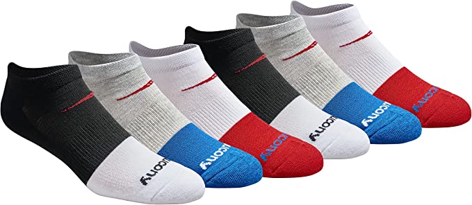 Photo 1 of Saucony Men's Multi-Pack Mesh Ventilating Comfort Fit Performance No-Show Socks
