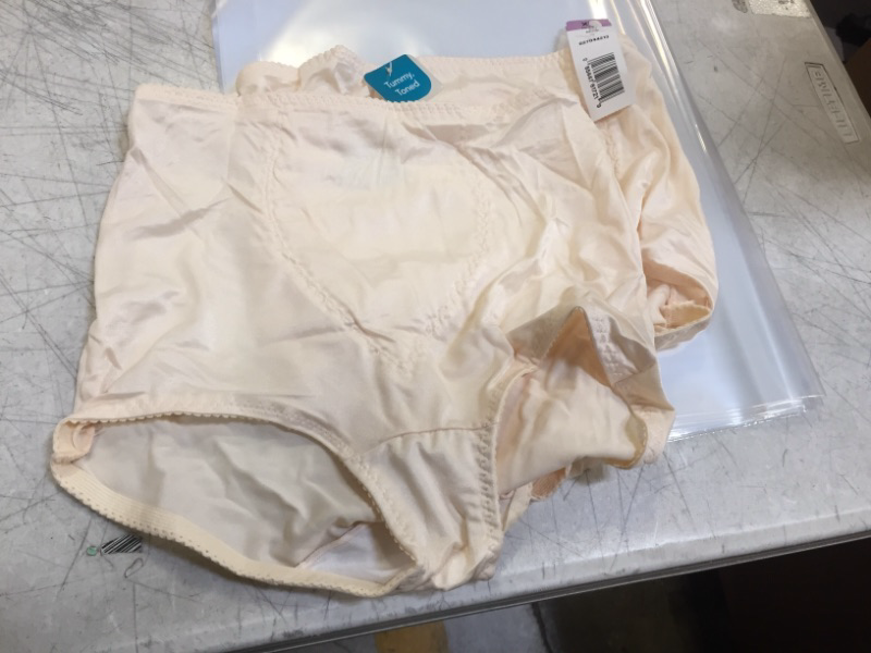 Photo 2 of Hanes Women’s Light Tummy Control Shapewear Brief Fajas 2-Pack MHH091 SIZE X-Large Beige