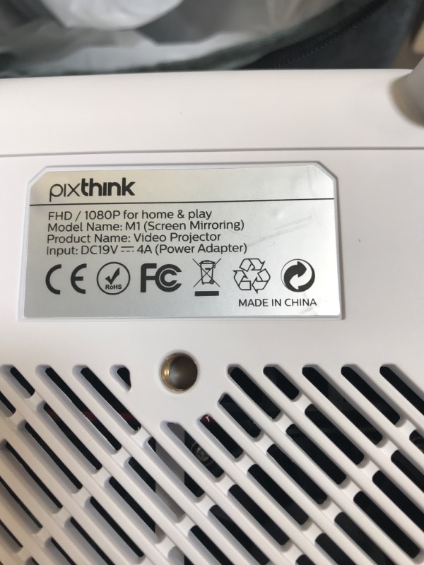 Photo 1 of Pixthink Mini Projector with WiFi, Home Movie Projector Support 4K, Portable Outdoor Projector with Carrying Case and Projector Screen, Native 1080P Home Movie Projector for Android/iPhone
