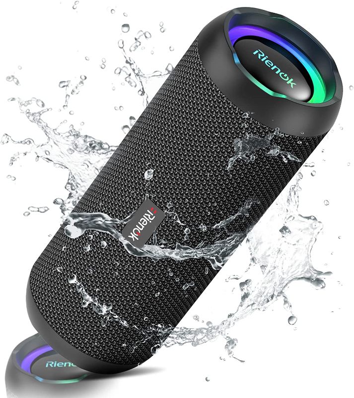 Photo 1 of RIENOK Portable Bluetooth Speaker 30W Dual Pairing True Wireless Stereo HD Sound IPX7 Waterproof Outdoor Sport Shower Wireless Speaker Bluetooth 5.3 for Home Party
