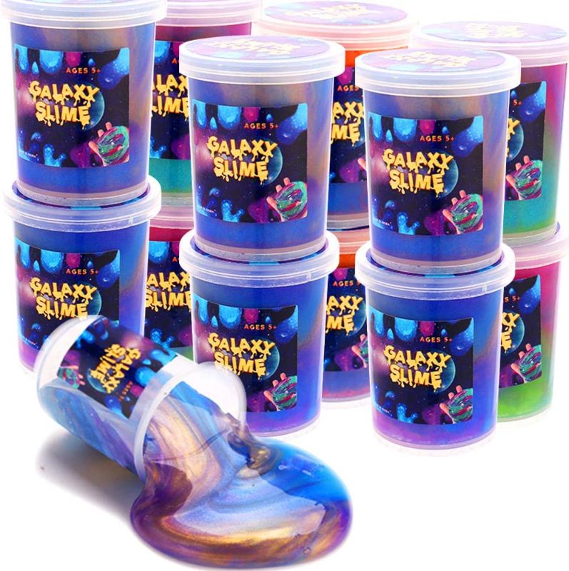 Photo 1 of 24 Packs Colorful Galaxy Slime, Stretchy & Non-Sticky,Idea Stocking Stuffers for Christmas,Party Favors for Kids, Sensory and Tactile Stimulation, Stress Relief, Educational Game, for Girls & Boys
