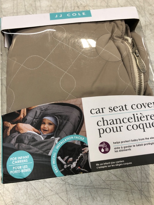 Photo 2 of JJ Cole Baby Car Seat Cover, Blanket-Style Baby Stroller & Baby Carrier Cover, Heather Gray