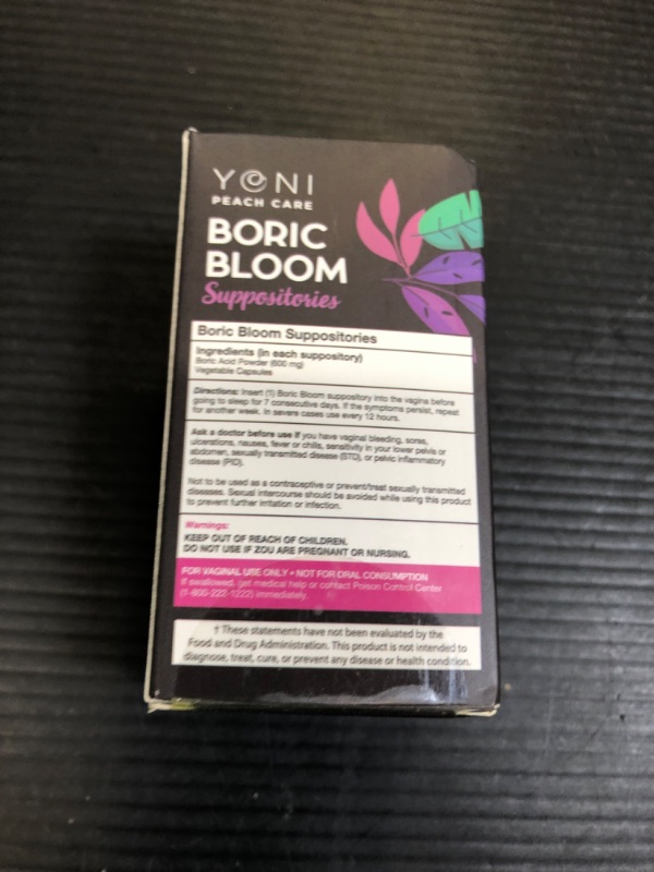 Photo 2 of Boric Acid Suppositories - Vaginial Suppository Bacterial Vaginosis, pH Balance for Women Pills, Odor Control, Feminine Care Hygiene Capsules - Made in USA - 1 Pack (30 Count) 30 Count (Pack of 1)