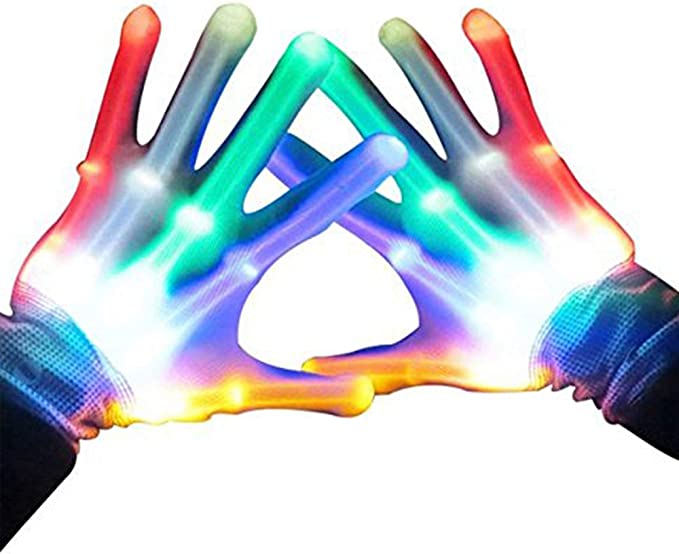 Photo 1 of LED Gloves, Light Up Gloves for Kids Birthday Easter Gift Cool Fun Toys for 3-12 Year Old Boys Girls 7 TOTAL 