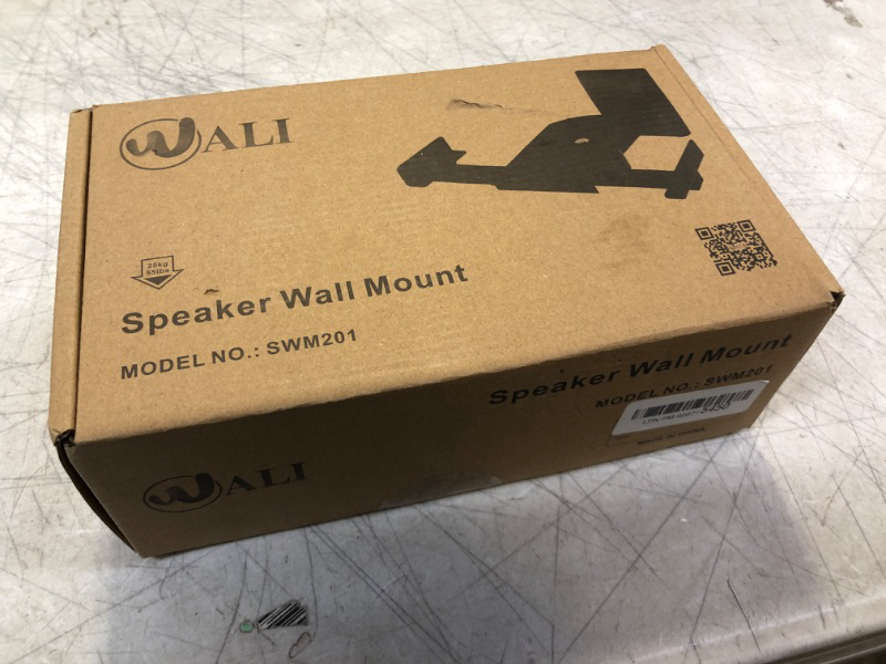 Photo 3 of WALI Dual Side Clamping Bookshelf Speaker Wall Mounting Bracket for Large Surrounding Sound Speakers, Hold up to 55 lbs. (SWM201), Black 5.5 to 11 inch width