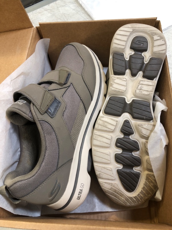 Photo 2 of Skechers Men's Gowalk Arch Fit-Athletic Hook and Loop Walking Shoes with Air Cooled Foam Sneakers SIZE 9.5 Khaki