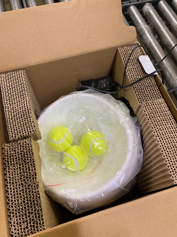 Photo 2 of Piwerod Automatic Dog Ball Launcher, Automatic Tennis Ball Thrower, Interactive Tennis Ball Thrower Machine for Small and Medium Dogs, 6 Tennis Balls Included (2 inch)