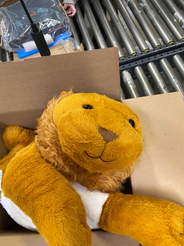 Photo 1 of IKASA Large Lion Stuffed Animal Plush Toy,Giant Lion Cute Jumbo Soft Toys,Huge Big Size Plushy Fluffy Fat Oversized Plushie,Gifts for Kids Girls Boys Girlfriend Children (30 inches, Brown) 30 inches Brown