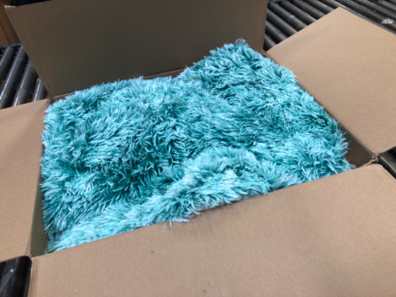 Photo 2 of  Fleece Bed Blanket King Size,Super Soft Fuzzy Plush Warm Cozy Fluffy Microfiber Couch Throw Velvet Double Reversible Luxurious Blankets (Turquoise,SIZE UNKNOWN
