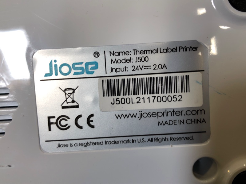 Photo 6 of Jiose 4x6 Thermal Label Printer for Shipping Packages - Barcode Label Printer - Custom Lables Printing Machine Compatible with Wins, Chrome OS, MacOS Black Inner