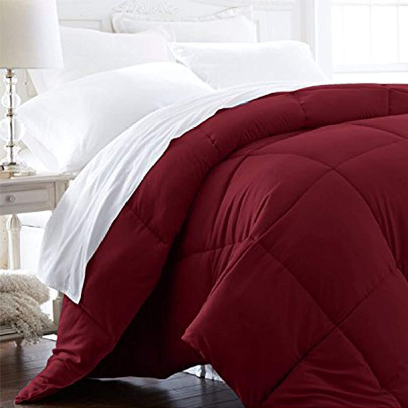 Photo 1 of 1600 Series Lightweight Goose Down Alternative Comforter Twin/Twin XL / Burgundy
