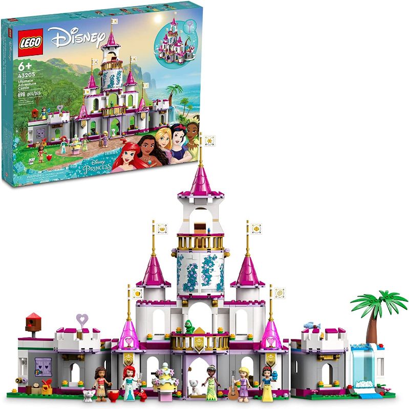 Photo 1 of LEGO Disney Princess Ultimate Adventure Castle 43205 Building Toy with 5 Princess Mini-Dolls Including Ariel, Rapunzel and Snow White
