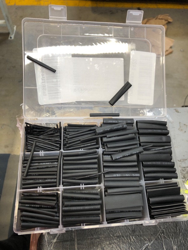 Photo 2 of 650pcs Heat Shrink Tubing Black innhom Heat Shrink Tube Wire Shrink Wrap UL Approved Ratio 2:1 Electrical Cable Wire Kit Set Long Lasting Insulation Protection, Safe and Easy, Eco-Friendly Material
