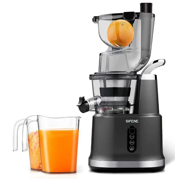 Photo 1 of SiFENE Vertical Cold Press Juicer, Slow Masticating Juicer Machine, Juice Maker Extractor with 3.2" Big Mouth for Whole Fruits and Vegetables, Easy to Clean
