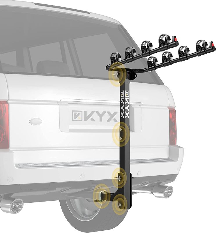 Photo 1 of 4 Bike Car Hitch Rack - Bicycle Racks Mount Carrier with 2 in. Hitch, 143LBS Capacity *** ITEM HAS LOOSE HARDWARE ***