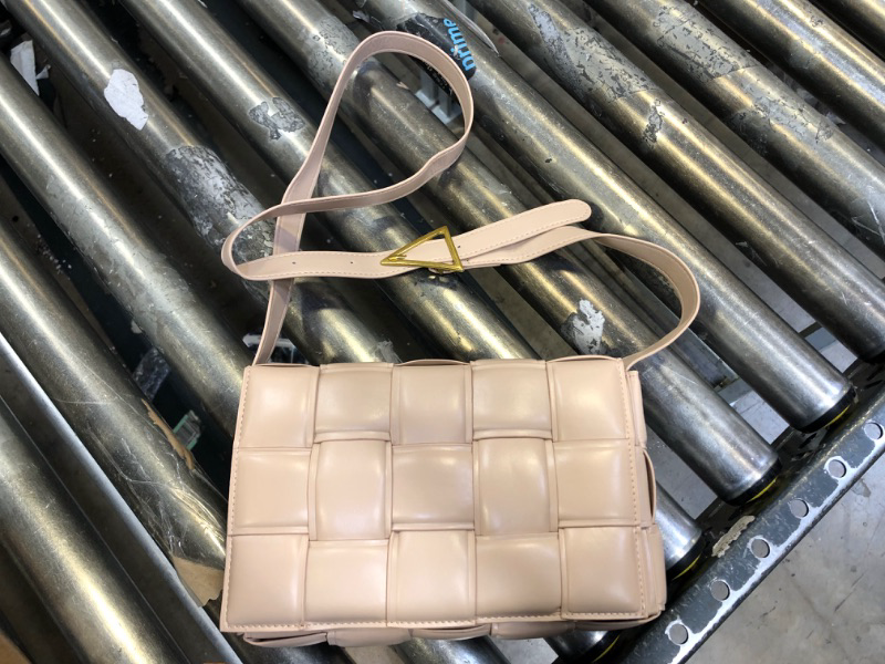 Photo 2 of Drupany Woven Padded Cassette Crossbody Bags for Women, Small Leather Shoulder Bag Trendy Handbag Women's Clutch Purse

