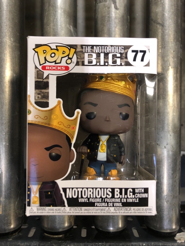 Photo 2 of Funko Pop Rocks: Music - Notorious B.I.G. with Crown Collectible Figure, Multicolor