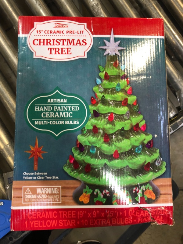 Photo 1 of 15" Ceramic Pre-Lit Christmas Tree 