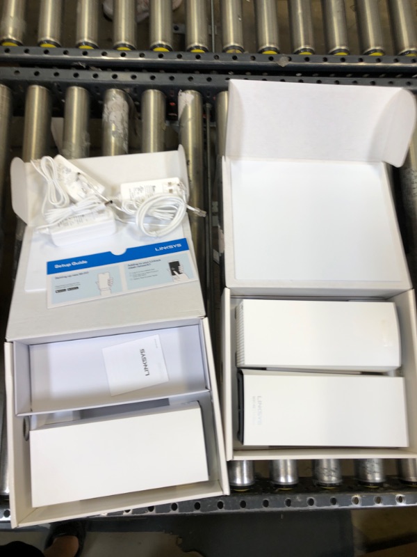 Photo 1 of Linksys MX8503 Atlas WiFi 6E Router Home WiFi Mesh System, Tri-Band, 9,000 Sq. ft,195+ Devices, Replaces Routers and Extenders, Gaming & Streaming, Speeds up to (AX8400) 8.4Gbps - 3PK WIFI 6E 9000 Sq. ft - 195+ Devices