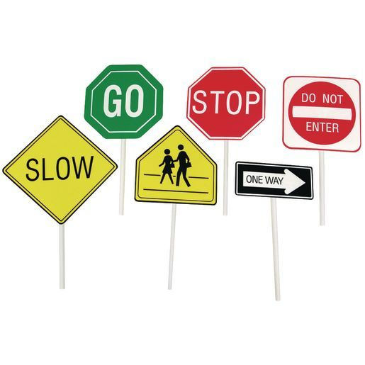 Photo 1 of 8 Traffic Street Signs Safety Education Plastic Home School Early Childhood HOLDER ONLY. 

