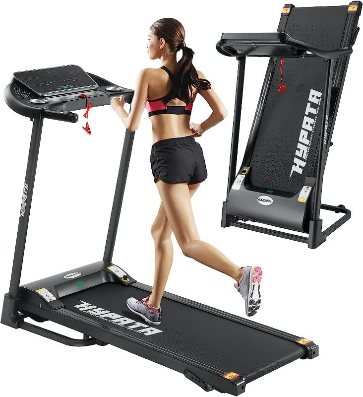 Photo 1 of HYPATA Treadmill 300 lb Capacity,Max 2.5 HP Folding Treadmills for Running and Walking Jogging Exercise with 12 Preset Programs, 300 LBS Weight Capacity, Easy Assembly for Home Use NEW 