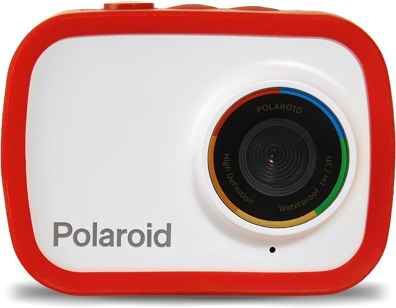 Photo 1 of Polaroid Sport Action Camera 720p 12.1mp, Waterproof Camcorder Video Camera with Built in Rechargeable Battery and Mounting Accessories, Action Cam for Vlogging, Sports, Traveling Red (720p) OPEN BOX. CONDITION SOLD AS IS, UNTESTED.