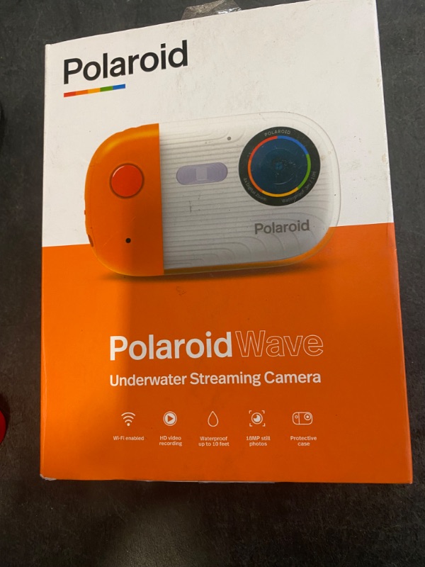 Photo 3 of Polaroid Underwater Camera 18mp 4K UHD, Polaroid Waterproof Camera for Snorkeling and Diving with LCD Display, USB Rechargeable Digital Polaroid Camera for Videos and Photos Orange (4K) OPEN BOX. CONDITION SOLD AS IS, UNTESTED.