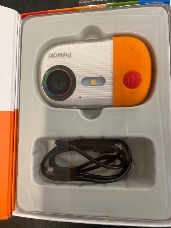 Photo 2 of Polaroid Underwater Camera 18mp 4K UHD, Polaroid Waterproof Camera for Snorkeling and Diving with LCD Display, USB Rechargeable Digital Polaroid Camera for Videos and Photos Orange (4K) OPEN BOX. CONDITION SOLD AS IS, UNTESTED.