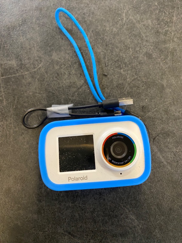 Photo 3 of Polaroid Dual Screen WiFi Action Camera 4K 18mp, Waterproof Sports Polaroid Camera with Built in Rechargeable Battery and Mounting Accessories for Vlogging, Sports, Traveling, Home Videos Blue (Dual Screen 4K) OPEN BOX. CONDITION SOLD AS IS, UNTESTED.