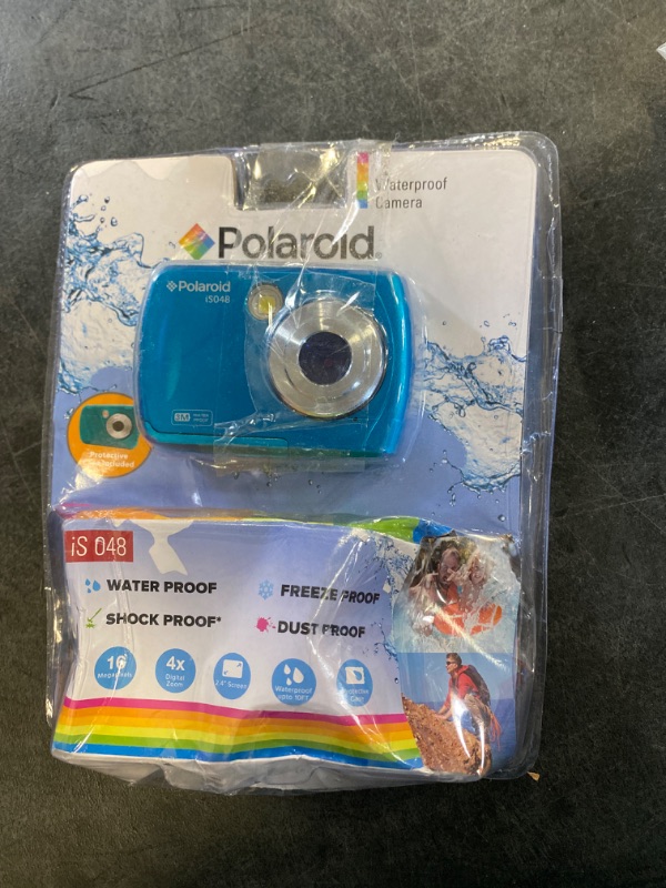 Photo 2 of Polaroid Waterproof Instant Sharing 16 MP Digital Portable Handheld Action Camera, Teal OPEN BOX. CONDITION SOLD AS IS, UNTESTED.