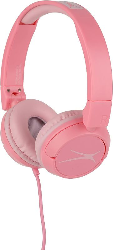 Photo 1 of 2 PACK Altec Lansing Over The Ears Kids Headphones - Volume Limiting Technology for Developing Ears, Ages 3-5, Perfect for Learning from Home, Pink  OPEN BOX. CONDITION SOLD AS IS, UNTESTED.
 