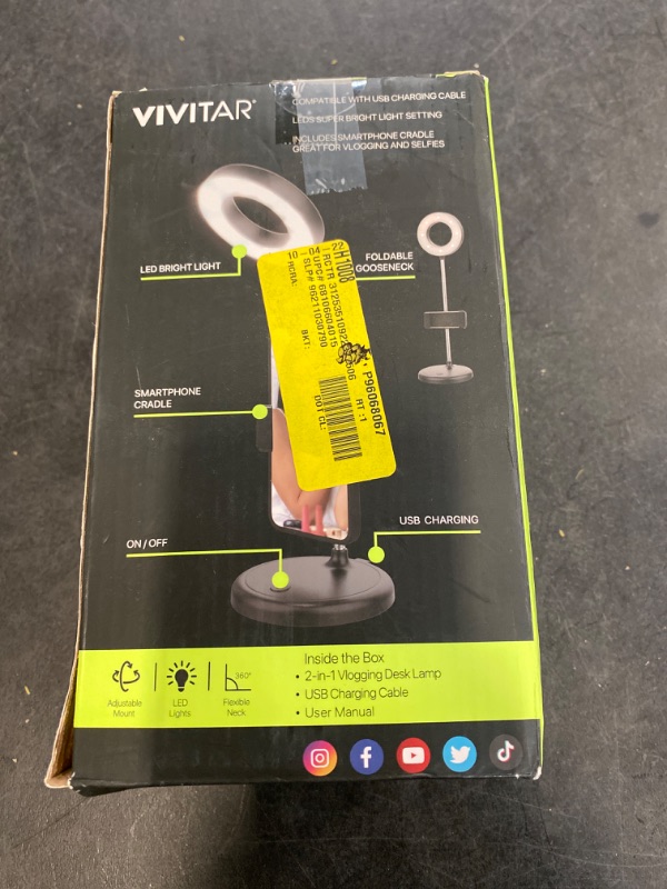 Photo 3 of 2-in-1 Vlogging Desk Lamp. SOLD AS IS. UNTESTED
