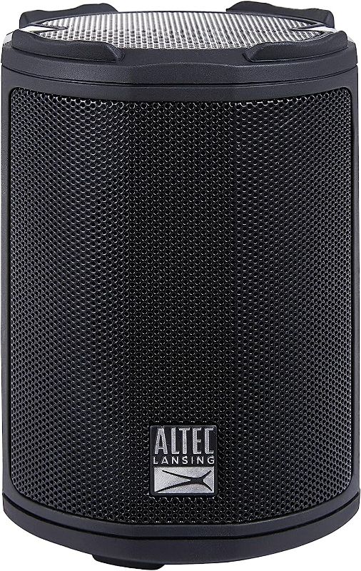 Photo 1 of Altec Lansing HydraMotion Wireless Bluetooth Speaker with 360 Degree Sound, Portable IP67 Waterproof for Outdoors, Shockproof, Snowproof, Everything Proof, 12 Hour Playtime (Black) SOLD AS IS. UNTESTED