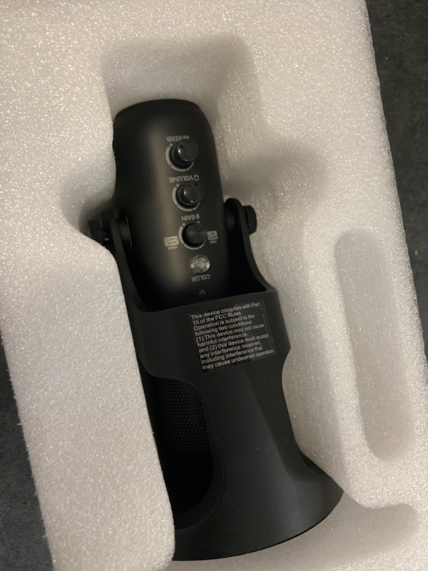 Photo 1 of Vivitar Streaming Studio Microphone with LED Lights Desktop Mic with USB Condenser for Streaming and Gaming SOLD AS IS. UNTESTED 

