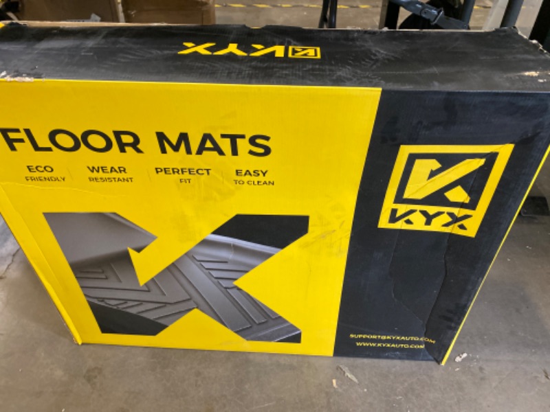 Photo 3 of KYX Floor Mats Fits for 2013-2018 Ram 1500/2500/3500 Crew Cab & 2019-2022 Ram 1500 Classic Crew Cab Only, All Weather Protection Floor Liners 1st and 2nd Row Front & Rear, Custom Car Mats TPE Black