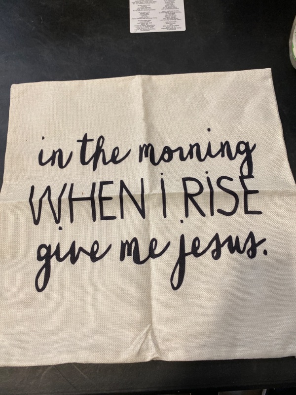 Photo 1 of 2Pack  FARMHOUSE PILLOWCASE IN THE MORNING WHEN I RISE GIVE ME JESUS NEW