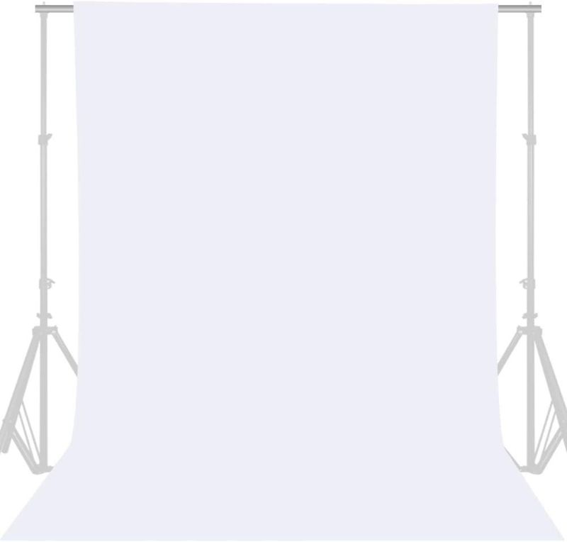 Photo 1 of GFCC 8FTX10FT White Backdrop Background for Photography Photo Booth Backdrop for Photoshoot Background Screen Video Recording Parties Curtain NEW