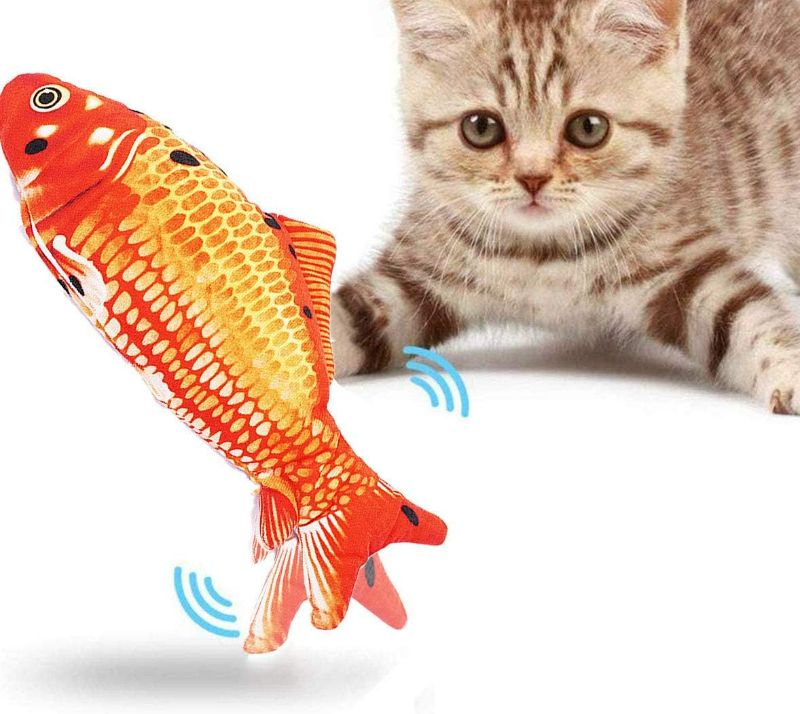 Photo 1 of COCOPLAZA Electric Moving Fish Cat Toy Realistic Catnip Toys Indoor Interactive Dancing Fish Kicker Toys Pets Pillow Chew Bite Kick Supplies for Cat Kitten Kitty NEW

