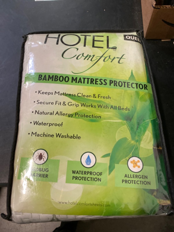 Photo 2 of Bamboo Mattress Protector, 100% Waterproof Queen Size Cooling Mattress Cover NEW 