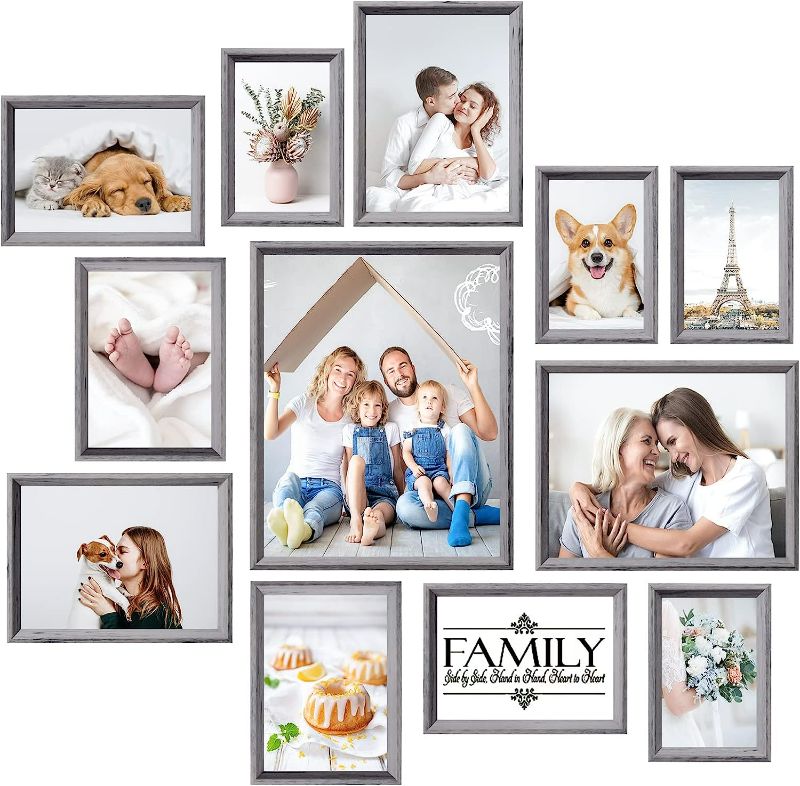 Photo 1 of HAMITOR Picture Frames Set Wall Decor - 12 Pcs Photo Frames Collage for Wall or Tabletop NEW 