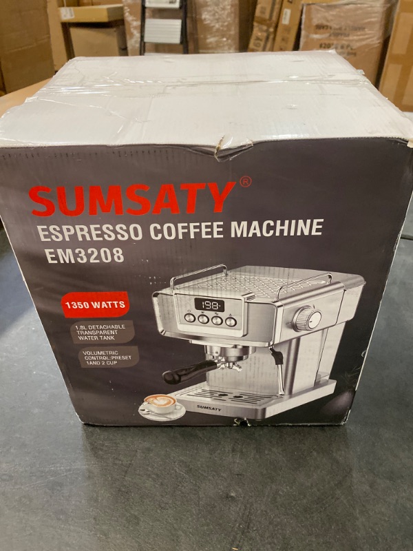 Photo 3 of SUMSATY Espresso Machine, Stainless Steel Espresso Machine with Milk Frother for Latte, Cappuccino, Machiato,for Home Espresso Maker, 1.8L Water Tank, 20 Bar
