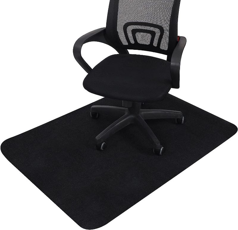 Photo 1 of Home Techpro Office Chair Mat for Hardwood Floors 35 x 47 Inch, “Vacuum TECH” - Non Slip Computer Desk Mat for Rolling Chairs, Gaming Chairs (Black) NEW 
